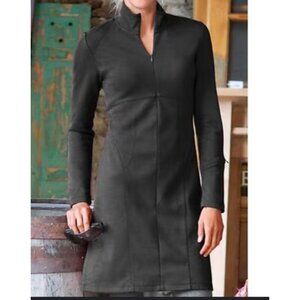 Athleta Cassidy Gray 1/4 Zip Ponte Knit Long Sleeve Active Dress Medium